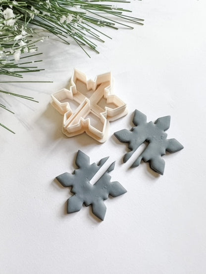 3D Snowflake Clay Cutters