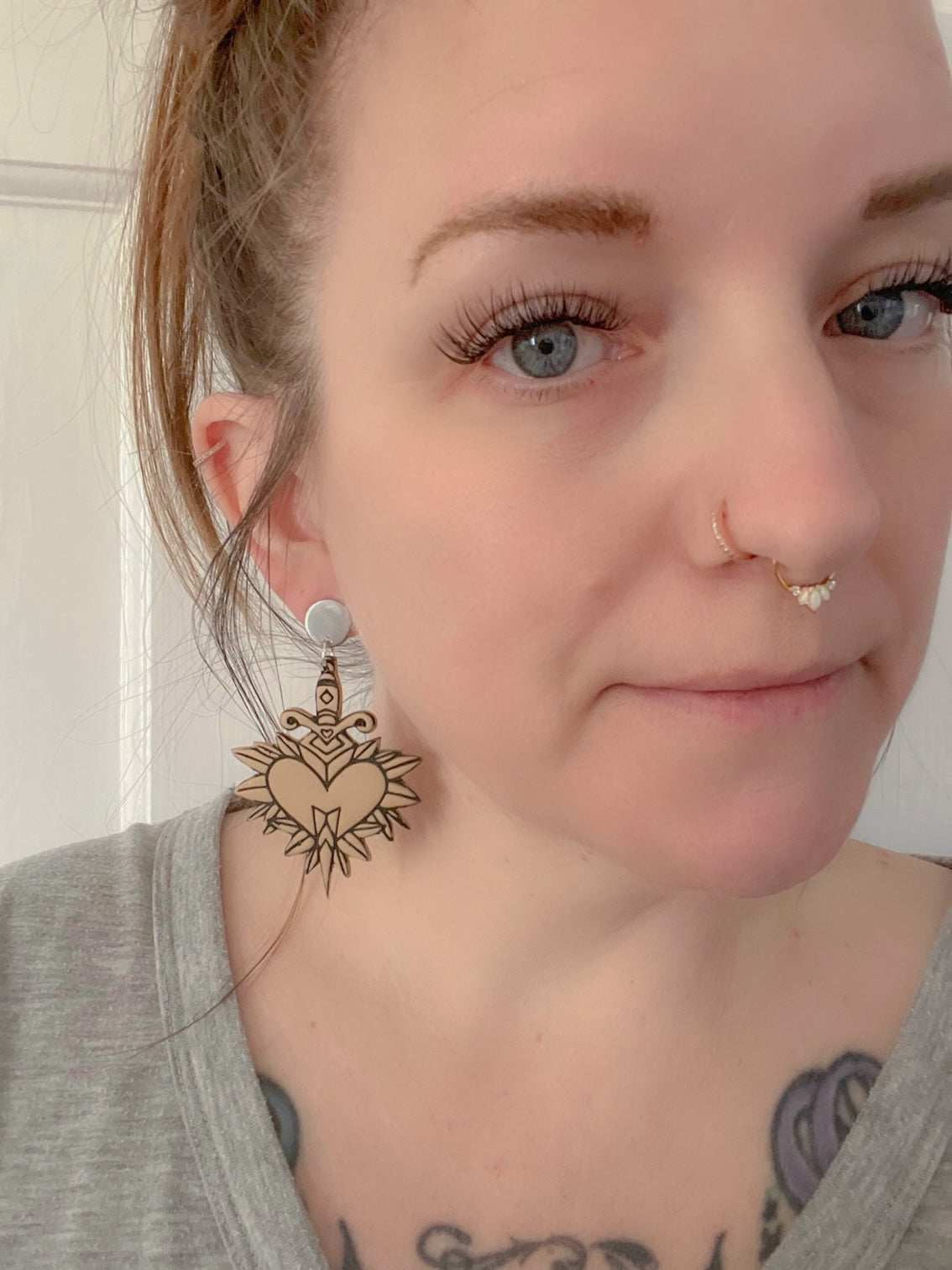 Traditional Tattoo Dagger w/ Heart Clay Cutter