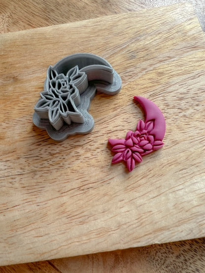 Half Moon Roses Clay Cutter