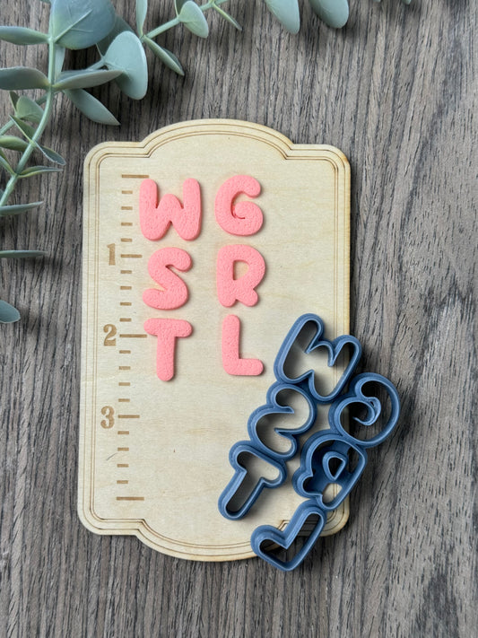WST GRL Puffy Letters | Country Western Clay Cutters