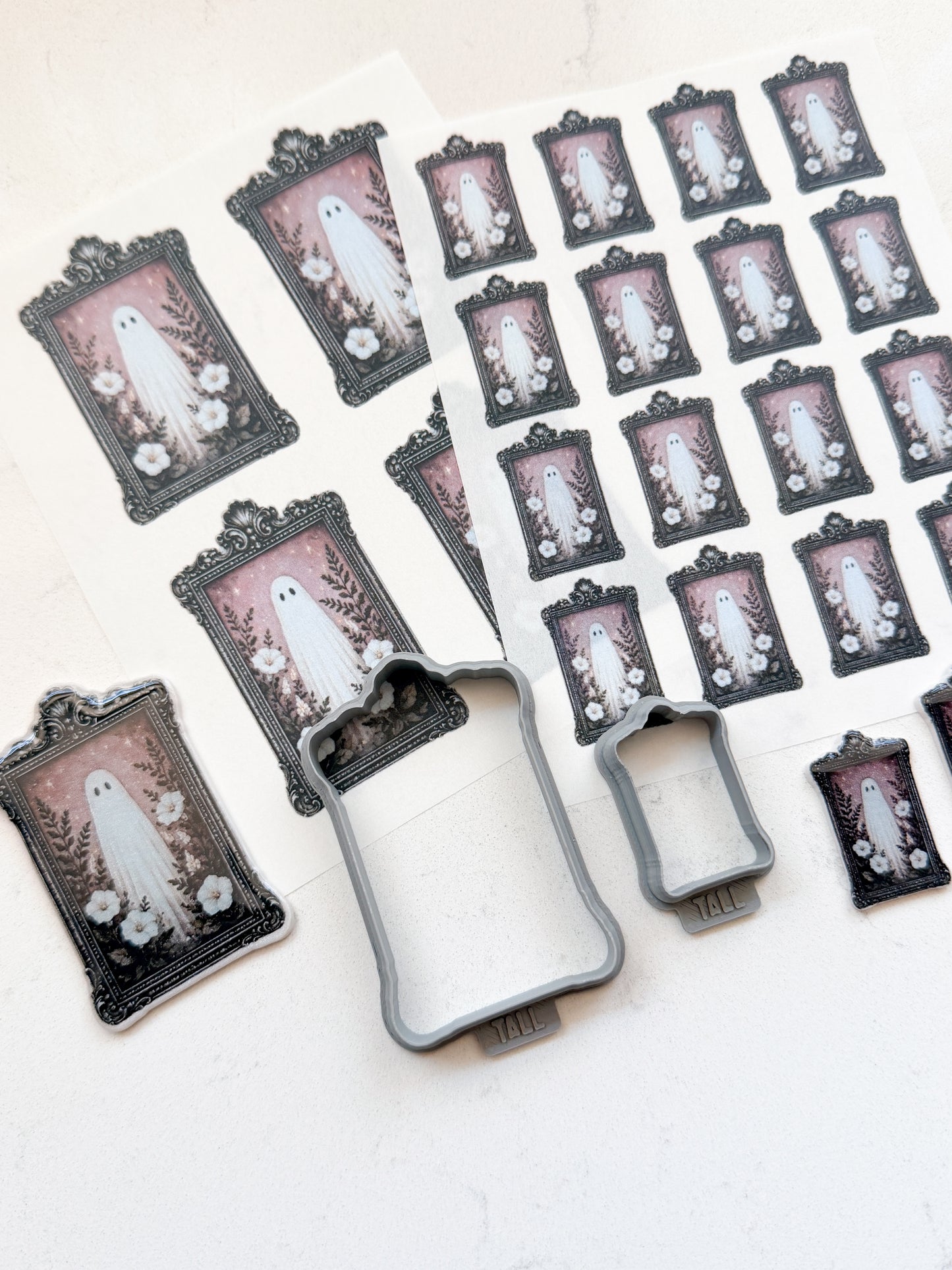 010 HAUNTED TALL EARRING & MAGNET TRANSFER PAPER CUTTER BUNDLE | TRANSFER PAPER FOR POLYMER CLAY