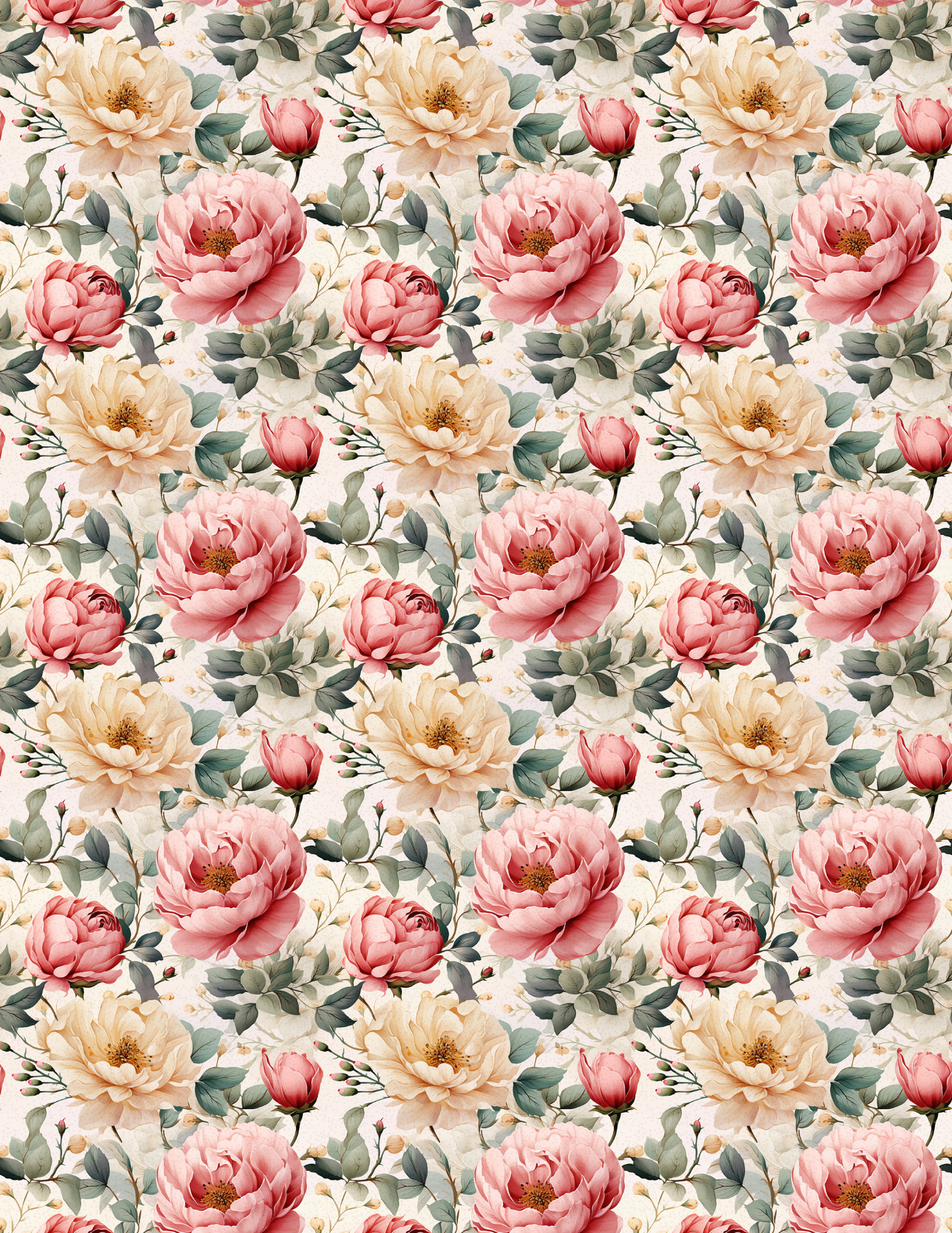 PCC VK108 VINTAGE ROSE PINK/IVORY Transfer Paper | POLYMER CLAY