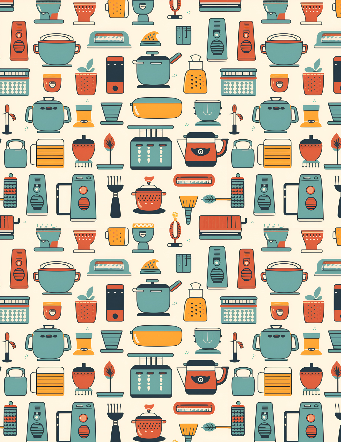 PCC VK103 RETRO KITCHEN Transfer Paper | POLYMER CLAY