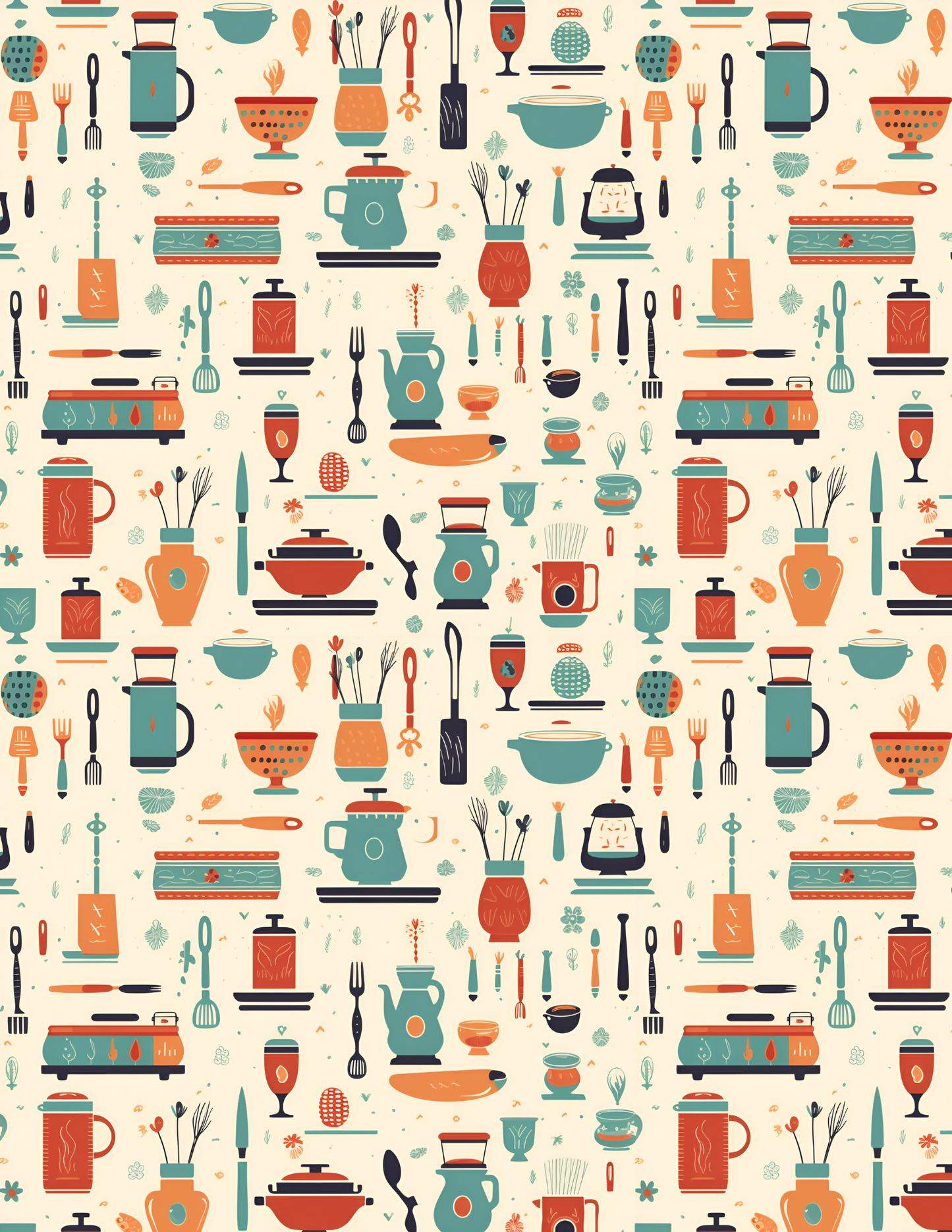 PCC VK102 RETRO KITCHEN Transfer Paper | POLYMER CLAY