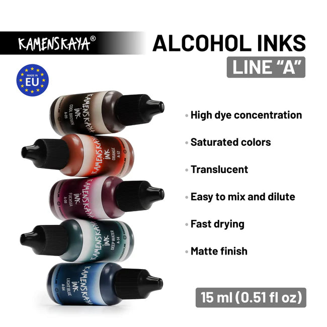 A-14 DEEP WATER | ALCOHOL INK | LINE 'A' | KAMENSKAYA INK