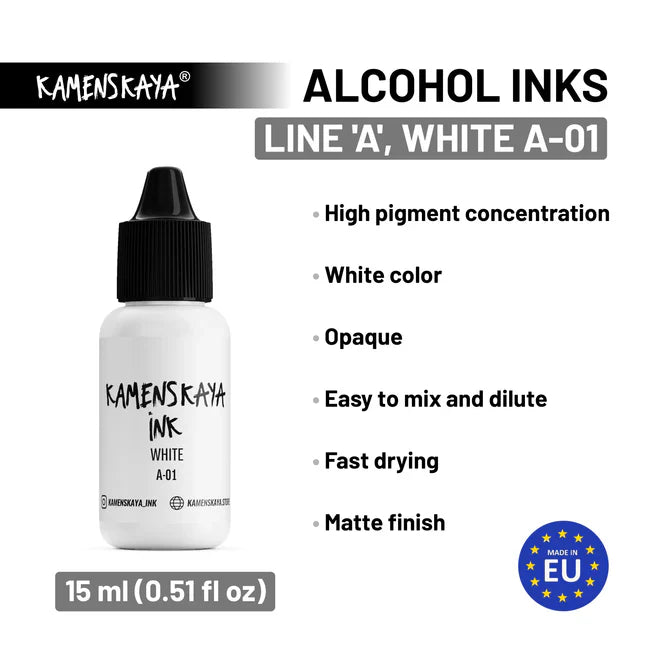 A-01 WHITE | ALCOHOL INK | KAMENSKAYA INK