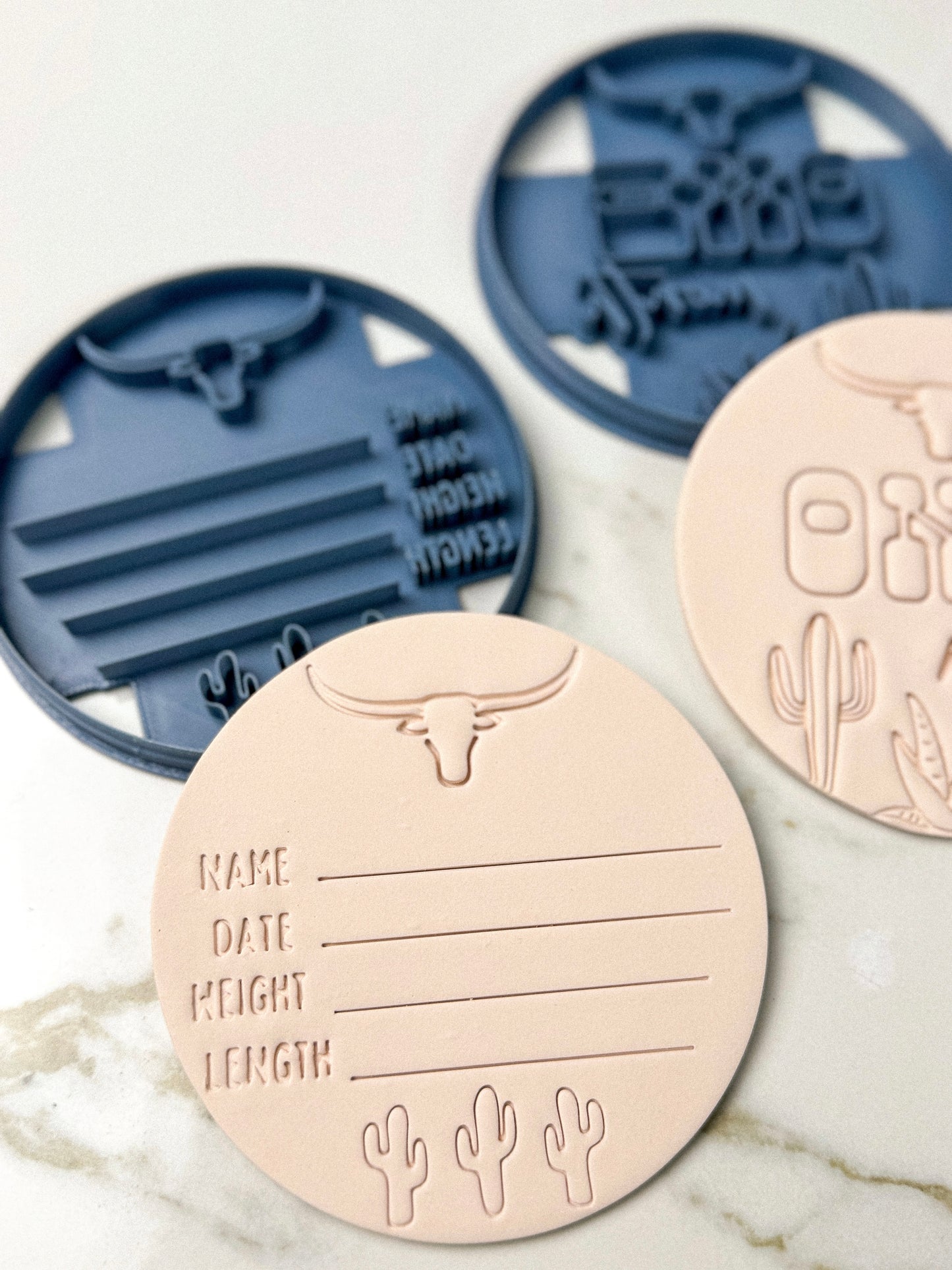 Country Western Baby Milestone | Disk Clay Cutters