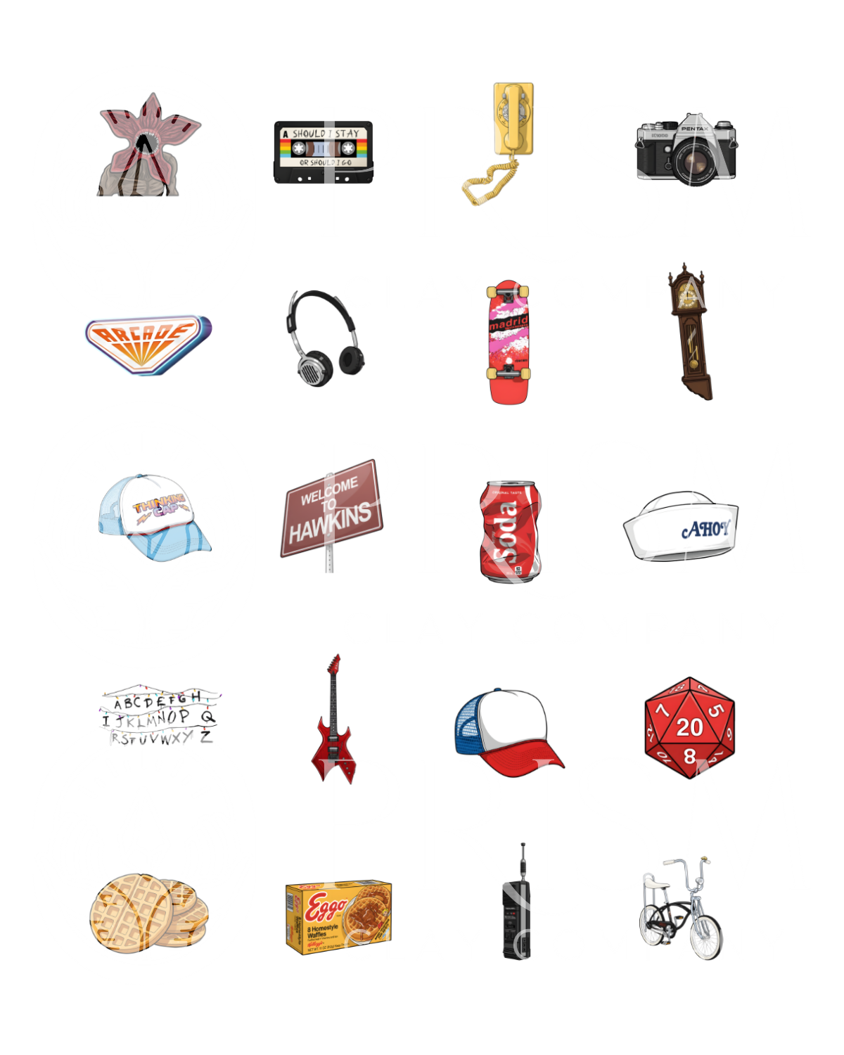 STRANGER THINGS PAPER + CHARMS | TRANSFER PAPER FOR POLYMER CLAY