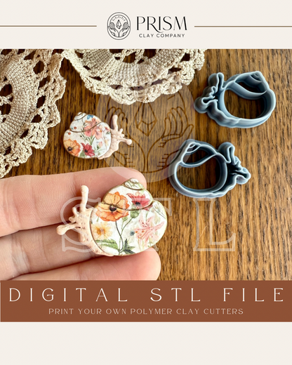 Simple Snail STL File | Digital Instant Download | 3D Printing STL File | Polymer Clay Tool | Polymer Clay Cutter STL File