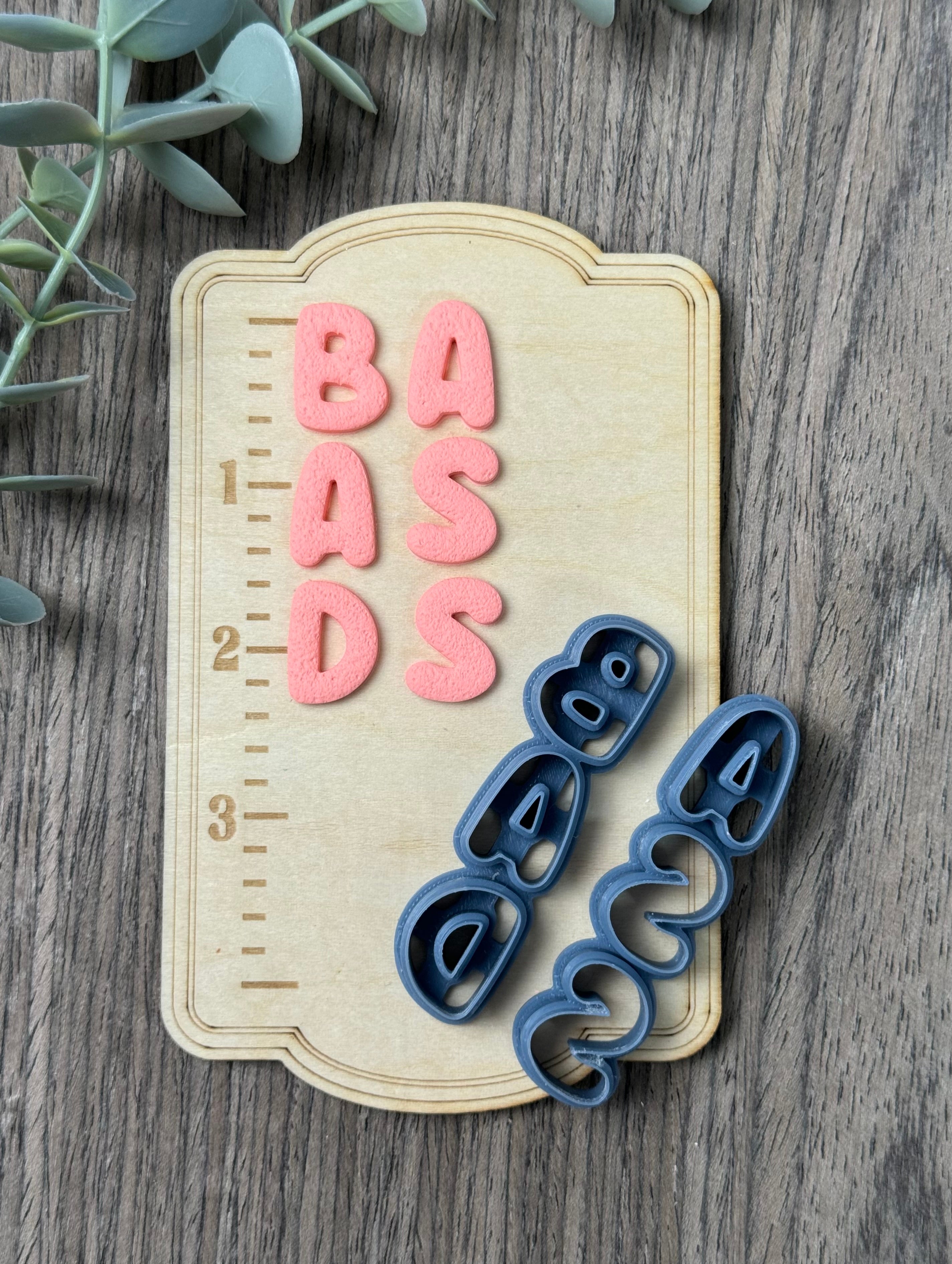 BAD ASS Puffy Letters | Country Western Clay Cutters – Prism Clay Co.