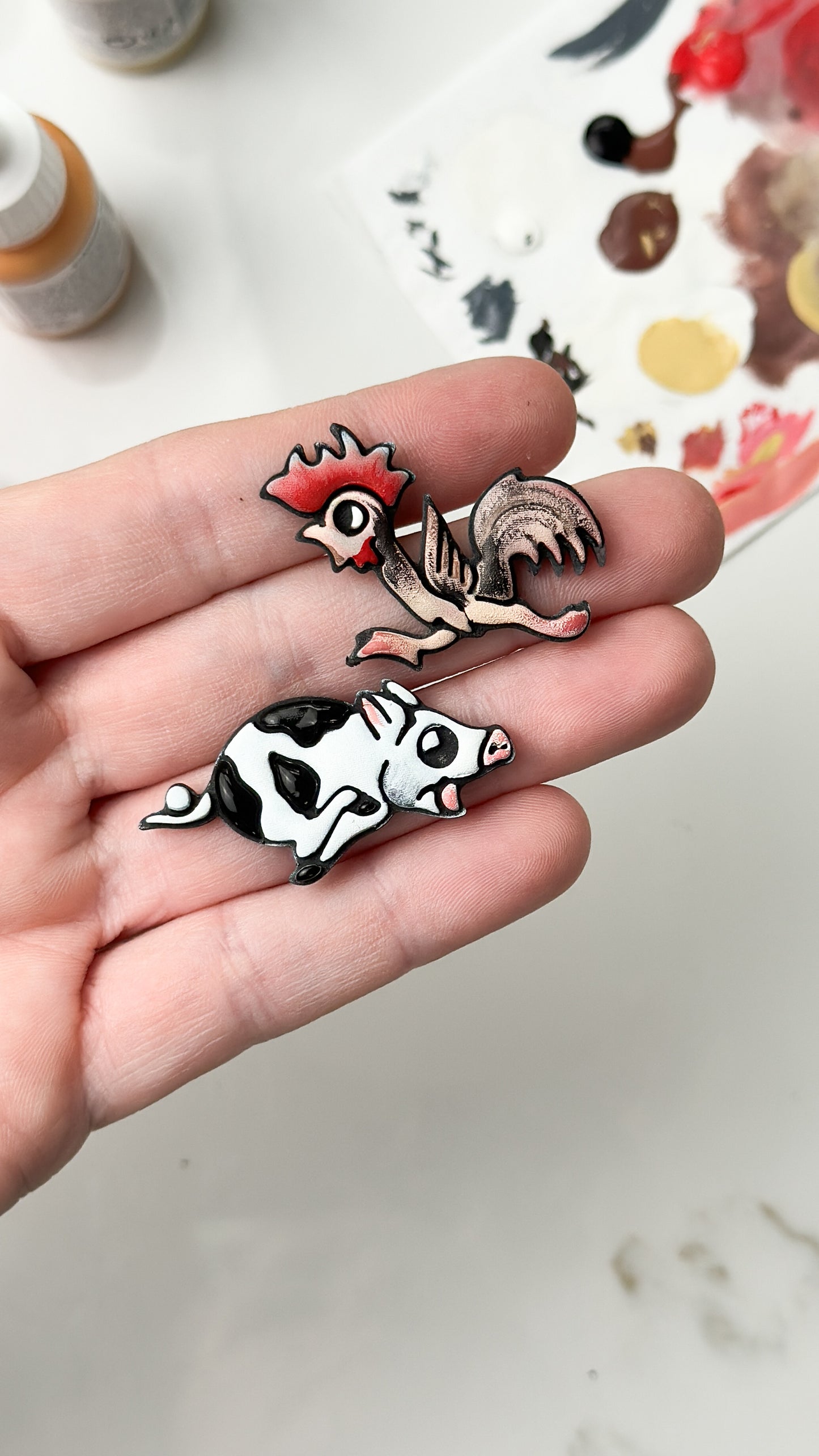 Rooster & Pig | Nautical | Tattoo | Clay Cutter Set