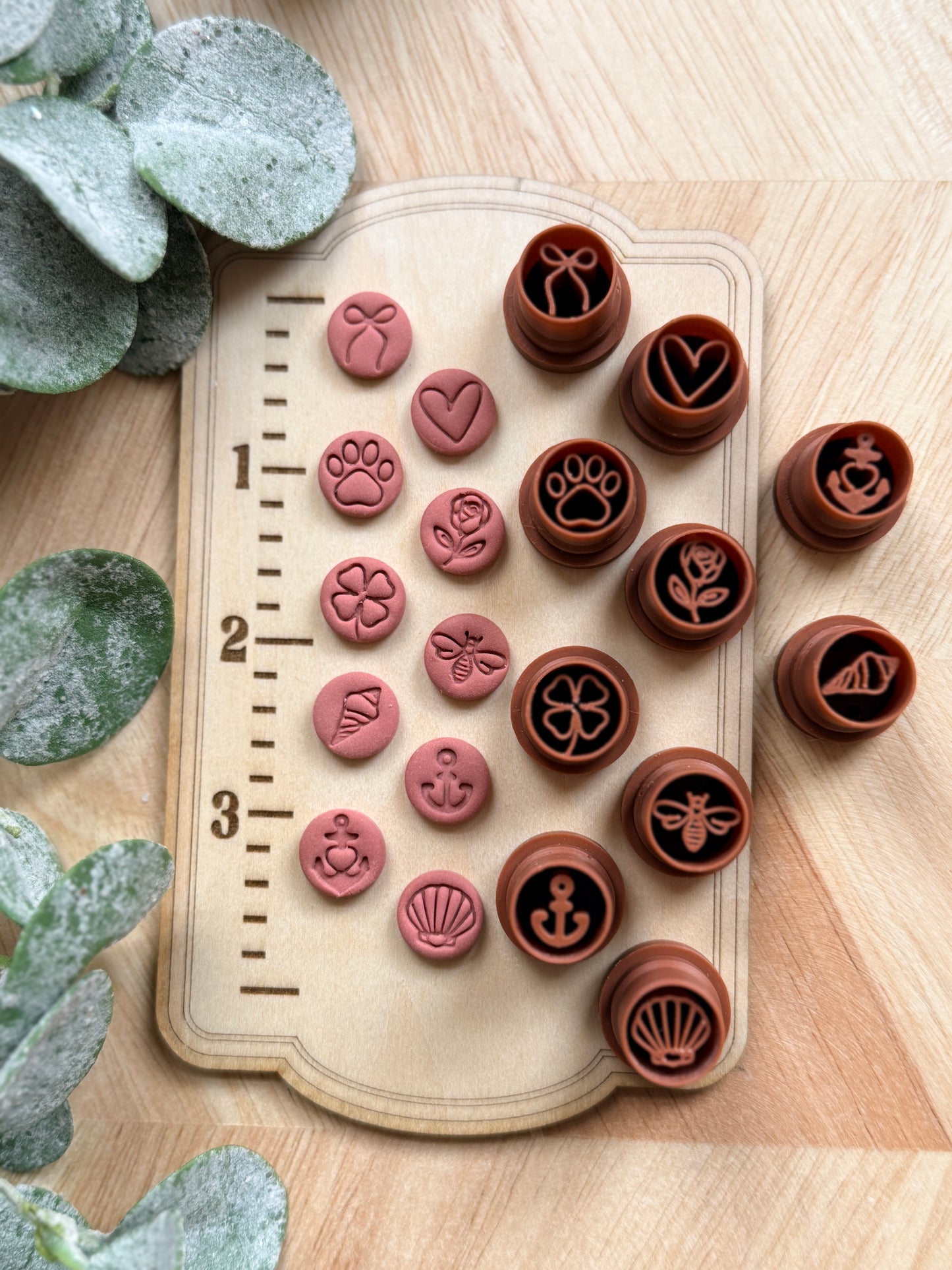 MINI ROUND IMPRINTED CHARM CUTTERS | CLAY CUTTERS | POLYMER CLAY CUTTERS