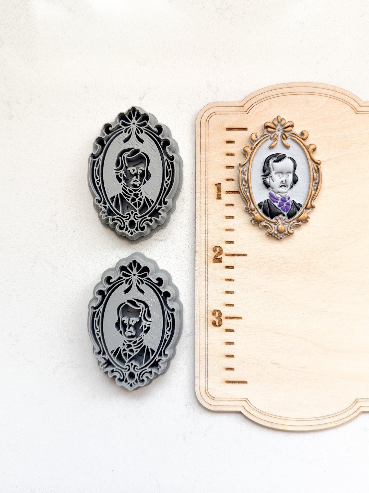 POE FRAMED | POE.MS | EDGAR ALLEN POE INSPIRED | POLYMER CLAY CUTTERS