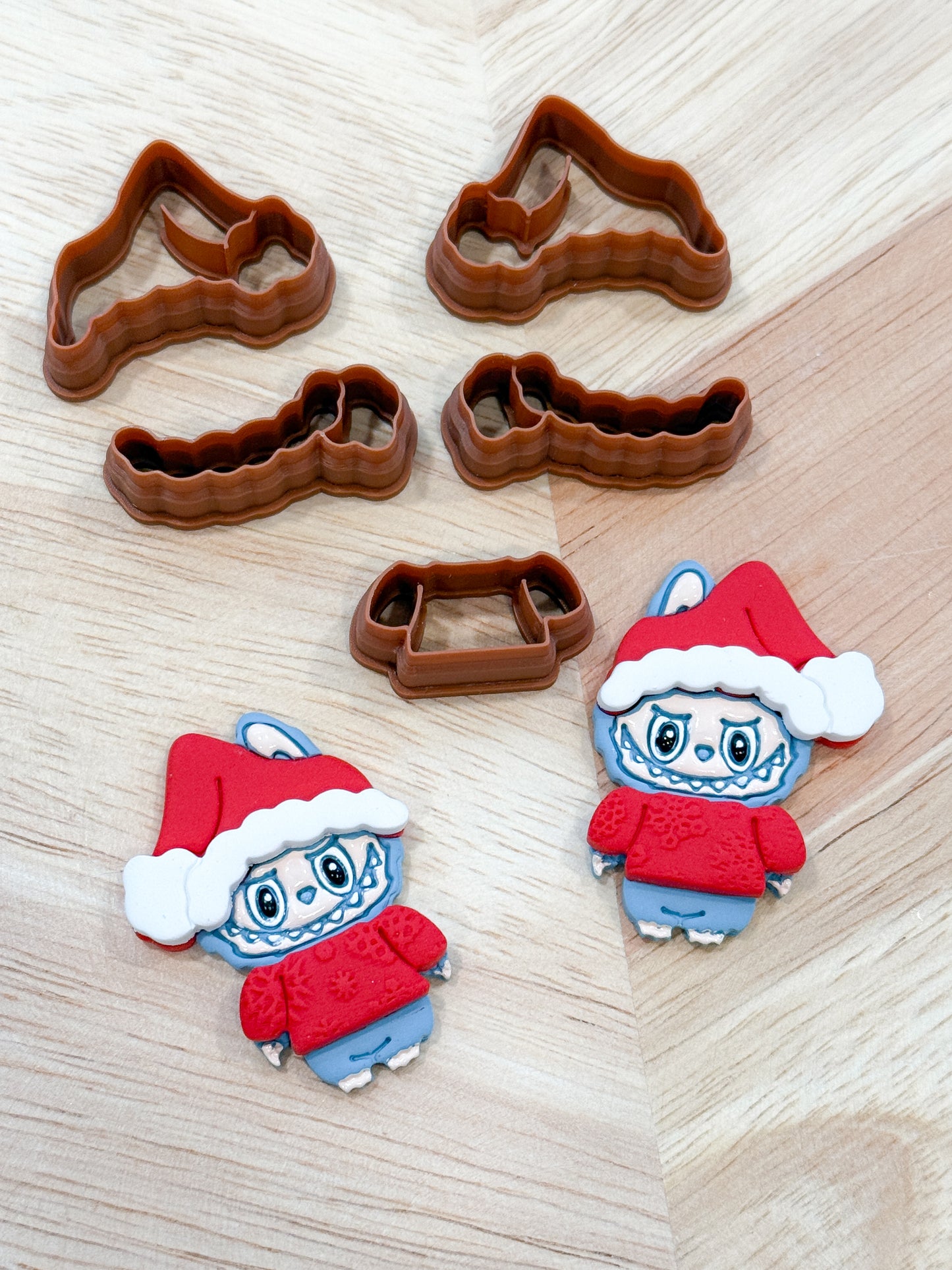LABUBU EARRING CHRISTMAS SANTA SET| VIRAL TIKTOK | BLIND BOX | POLYMER CLAY CUTTERS