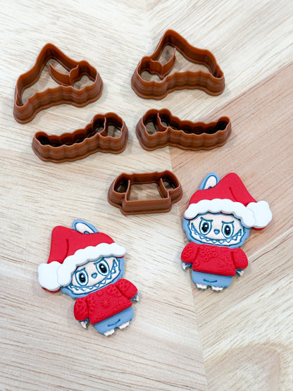 LABUBU EARRING CHRISTMAS SANTA SET| VIRAL TIKTOK | BLIND BOX | POLYMER CLAY CUTTERS