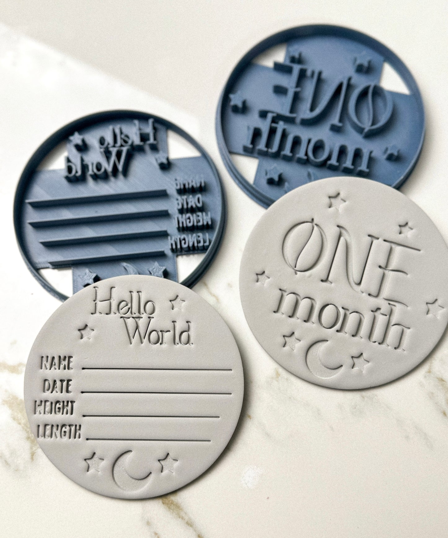 Luna Celestial Baby Milestone | Disk Clay Cutters