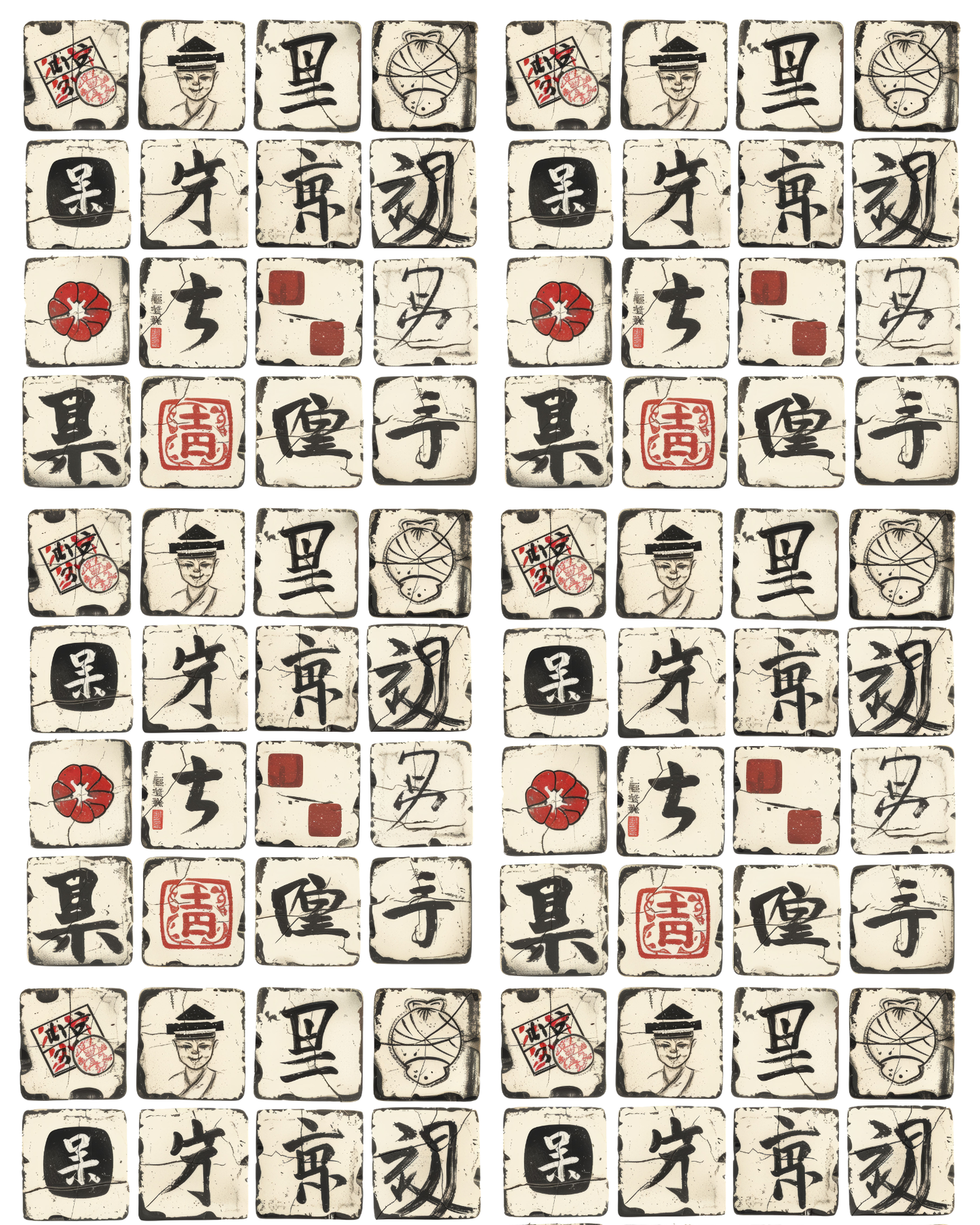 MAHJONG PCC 1013 | TRANSFER PAPER FOR POLYMER CLAY