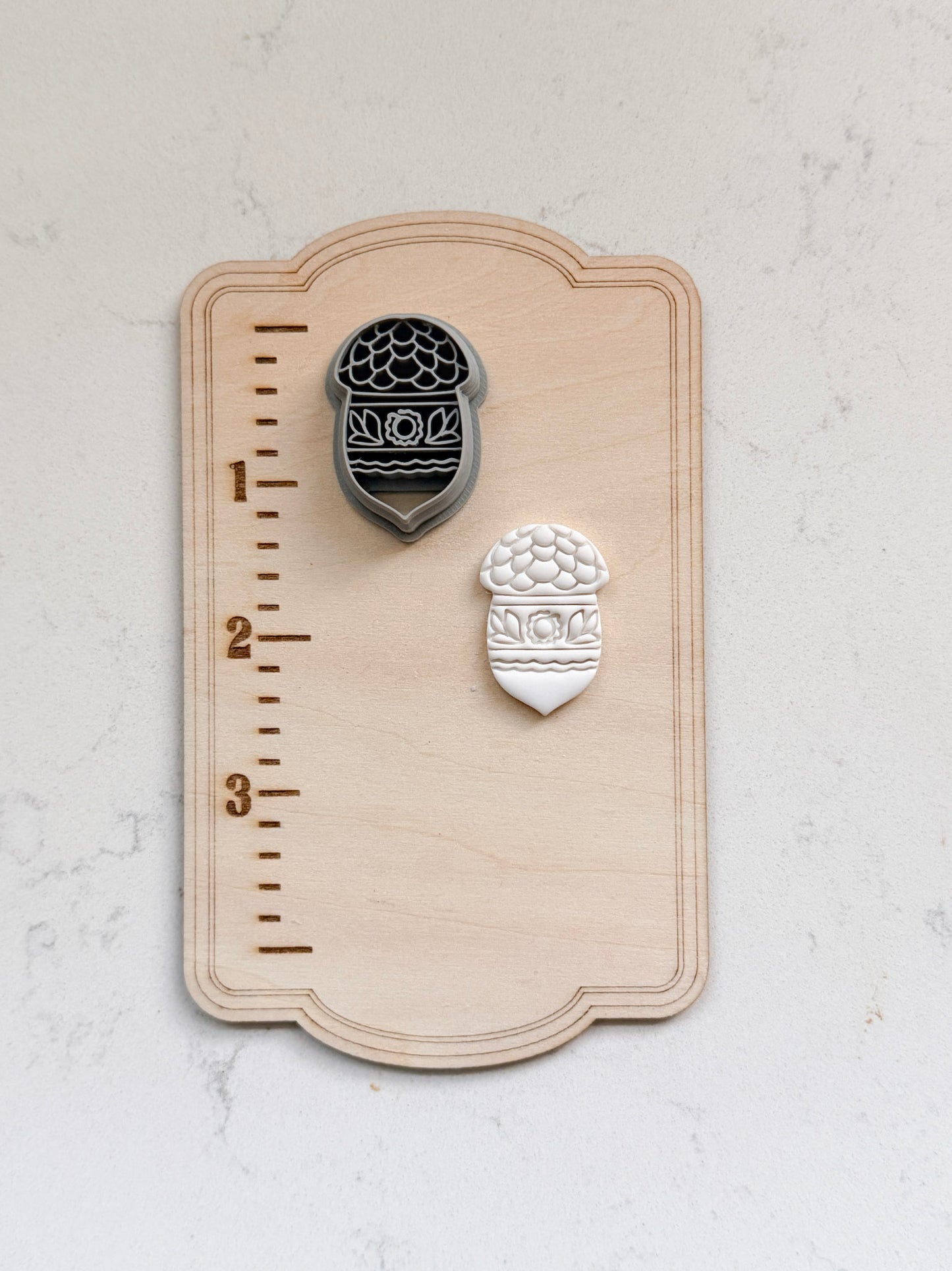 FLORAL ACORN | FALL AUTUMN | POLYMER CLAY CUTTERS