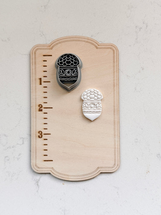 FLORAL ACORN | FALL AUTUMN | POLYMER CLAY CUTTERS