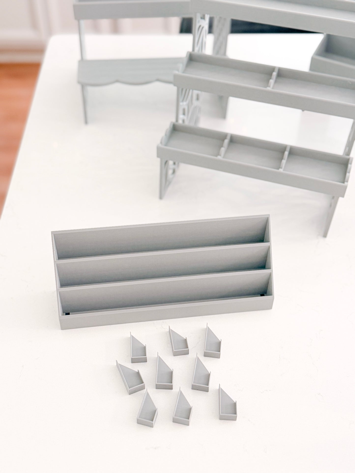 MODSHELF | TIERED STRAIGHT TRAYS | COMPONENTS | CUSTOM MODULAR CHARM BAR DISPLAY