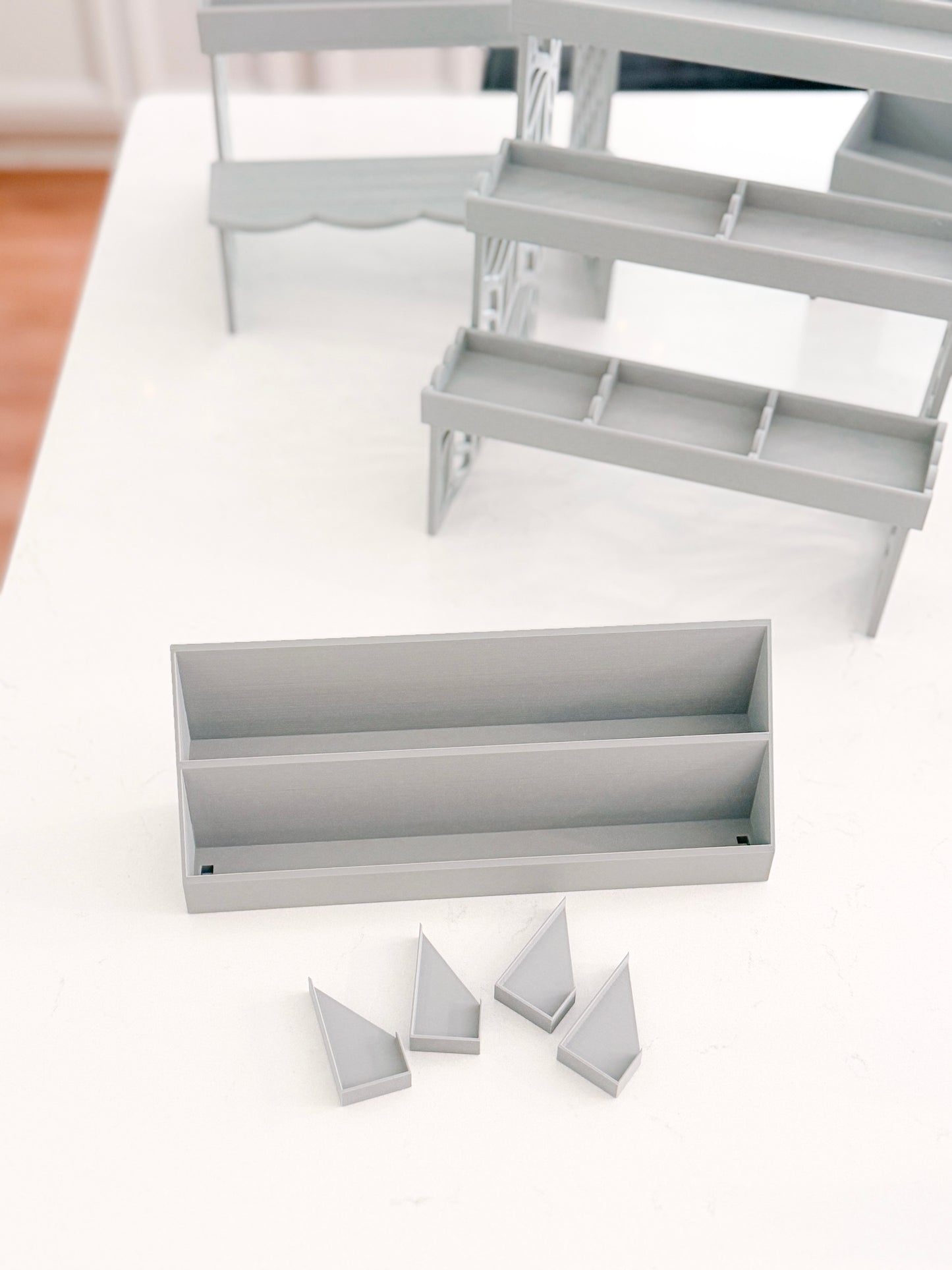 MODSHELF | TIERED STRAIGHT TRAYS | COMPONENTS | CUSTOM MODULAR CHARM BAR DISPLAY