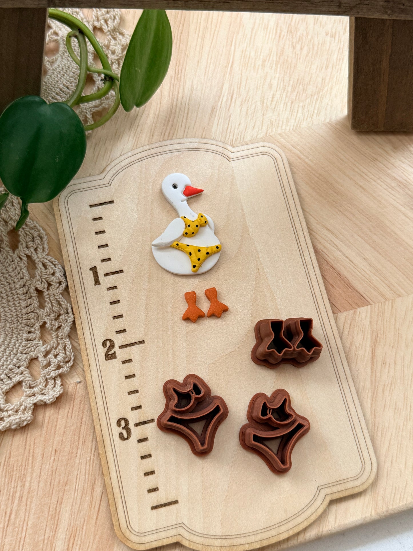 PORCH GOOSE BATHING SUIT OUTFIT | POLYMER CLAY CUTTERS