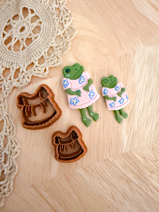 SPRING DRESS | FROG OUTFIT | POLYMER CLAY CUTTERS