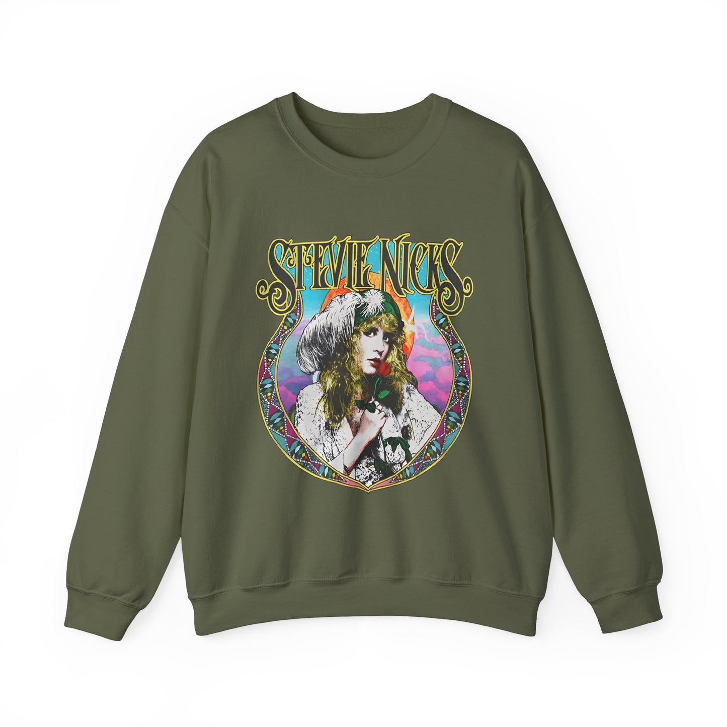 Retro Stevie Nicks | Gildan 18000 Unisex Heavy Blend™ Crewneck Sweatshirt