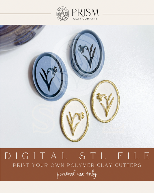 Daffodil Silhouette STL File | Digital Instant Download | 3D Printing STL File | Polymer Clay Tool | Polymer Clay Cutter STL File