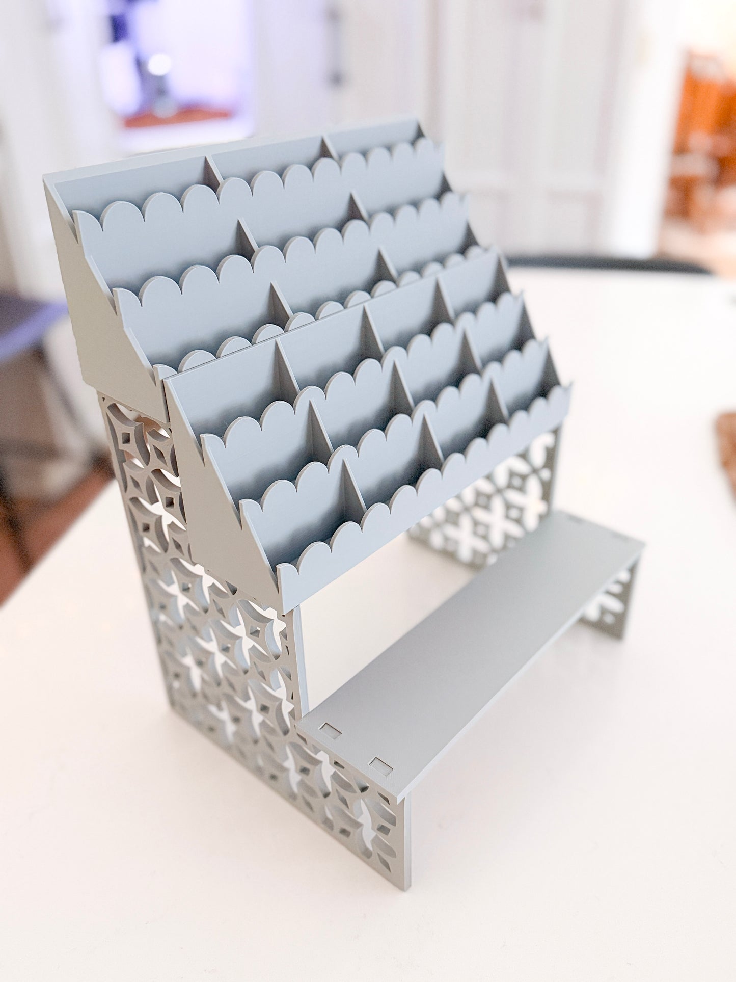 MODSHELF | TIERED SCALLOP TRAYS | COMPONENTS | CUSTOM MODULAR CHARM BAR DISPLAY