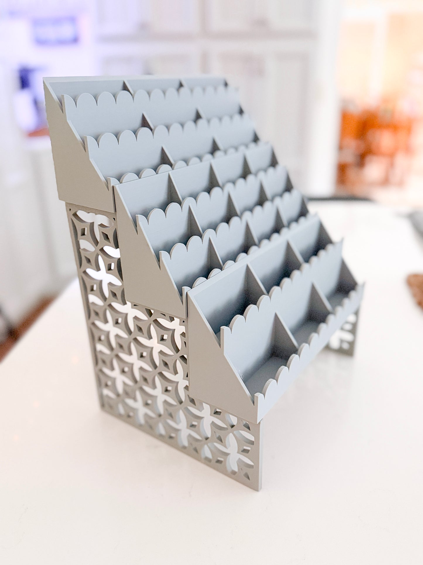 MODSHELF | TIERED SCALLOP TRAYS | COMPONENTS | CUSTOM MODULAR CHARM BAR DISPLAY