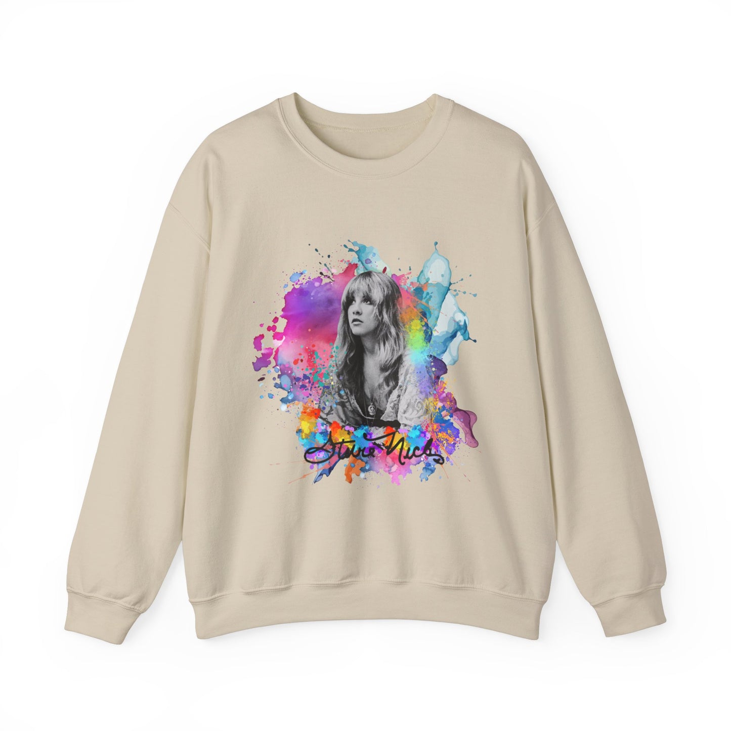 Stevie Nicks Autograph | Paint Splatter | Gildan 18000 Unisex Heavy Blend™ Crewneck Sweatshirt