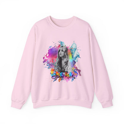 Stevie Nicks Autograph | Paint Splatter | Gildan 18000 Unisex Heavy Blend™ Crewneck Sweatshirt