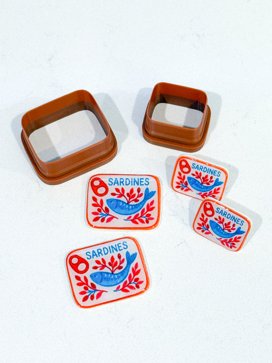 SARDINE "E" TRANSFER PAPER & CUTTER | MATCHING CUTTERS | POLYMER CLAY CUTTERS