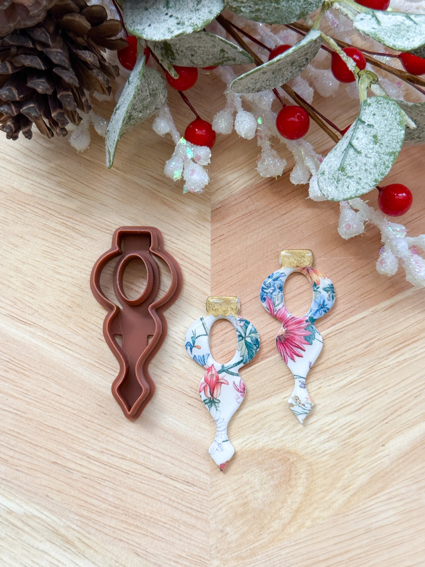 LONG DONUT ORNAMENT | CHRISTMAS HOLIDAY | CLAY CUTTER