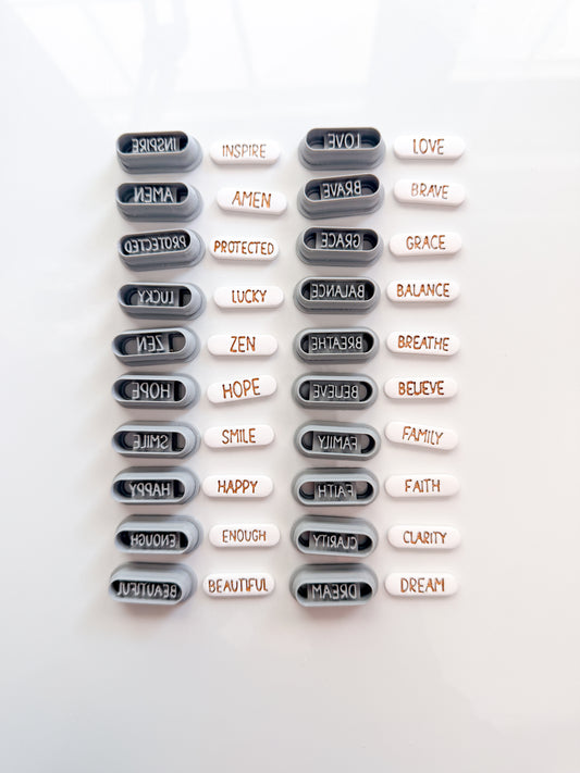 WORD CHARM CUTTERS | CLAY CUTTERS | POLYMER CLAY CUTTERS