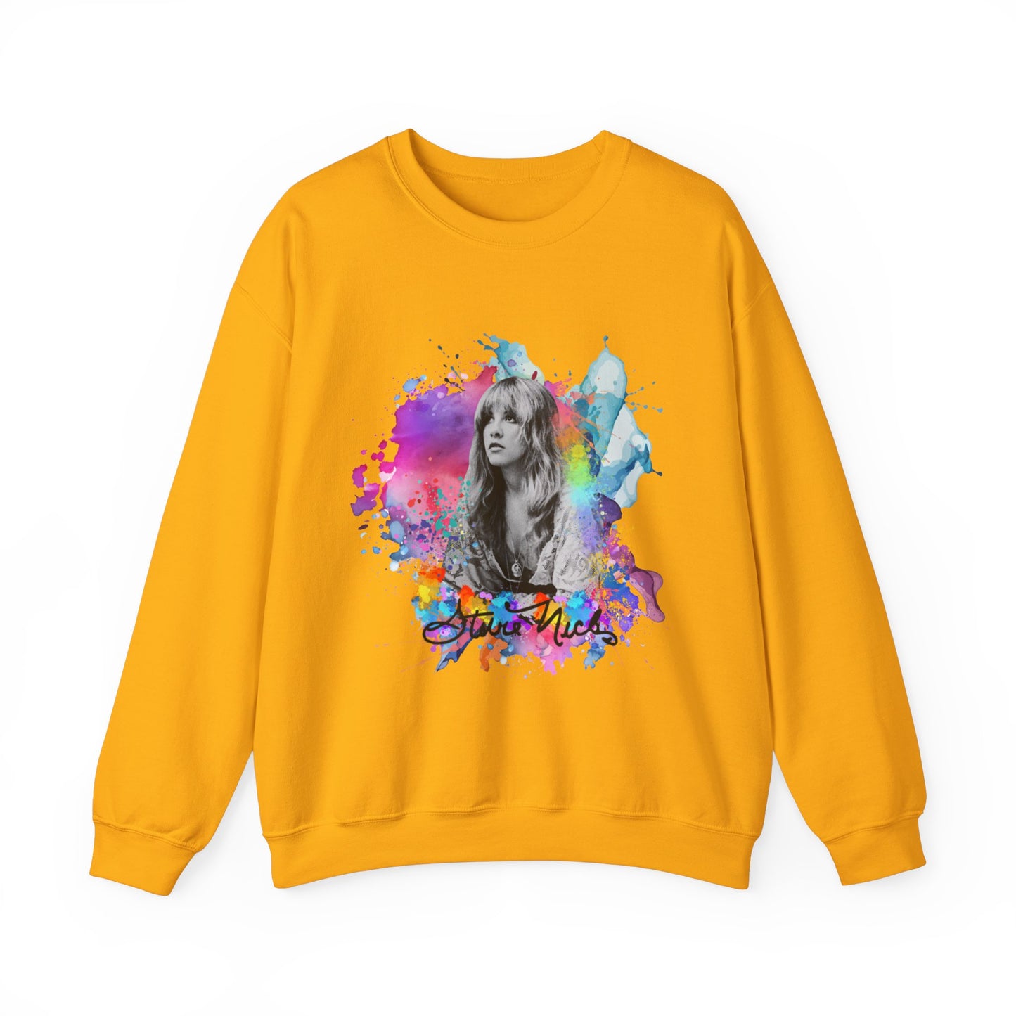 Stevie Nicks Autograph | Paint Splatter | Gildan 18000 Unisex Heavy Blend™ Crewneck Sweatshirt