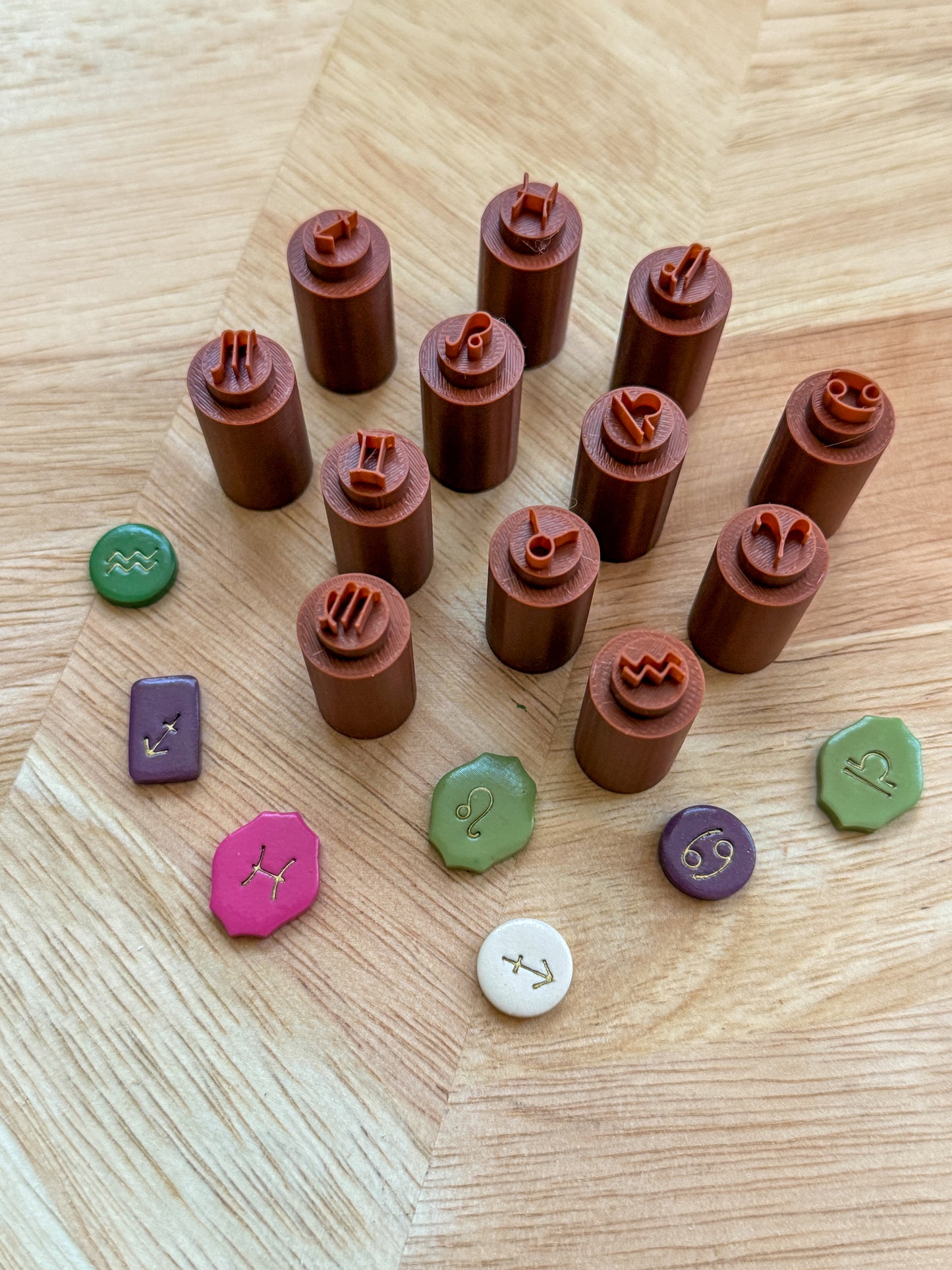 ZODIAC STAMP SET | ASTROLOGY | POLYMER CLAY STAMPS