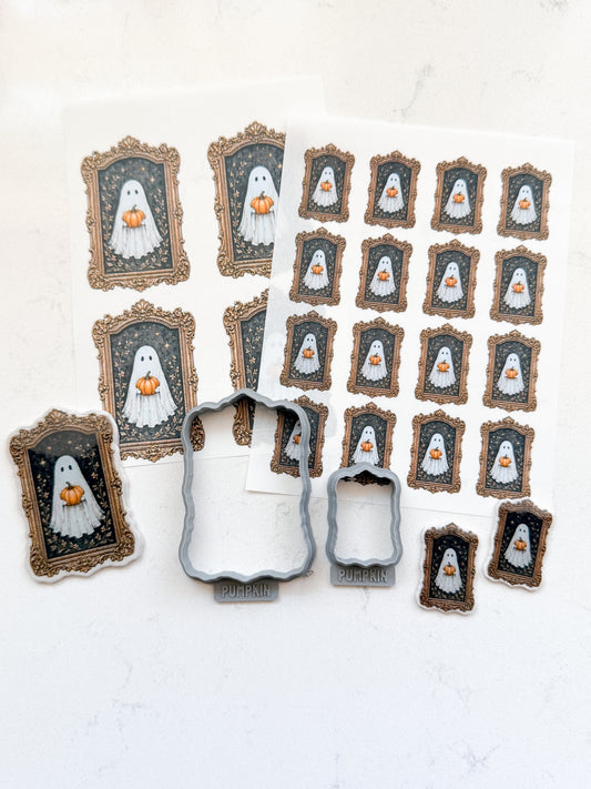 006 HAUNTED PUMPKIN EARRING & MAGNET TRANSFER PAPER CUTTER BUNDLE | TRANSFER PAPER FOR POLYMER CLAY