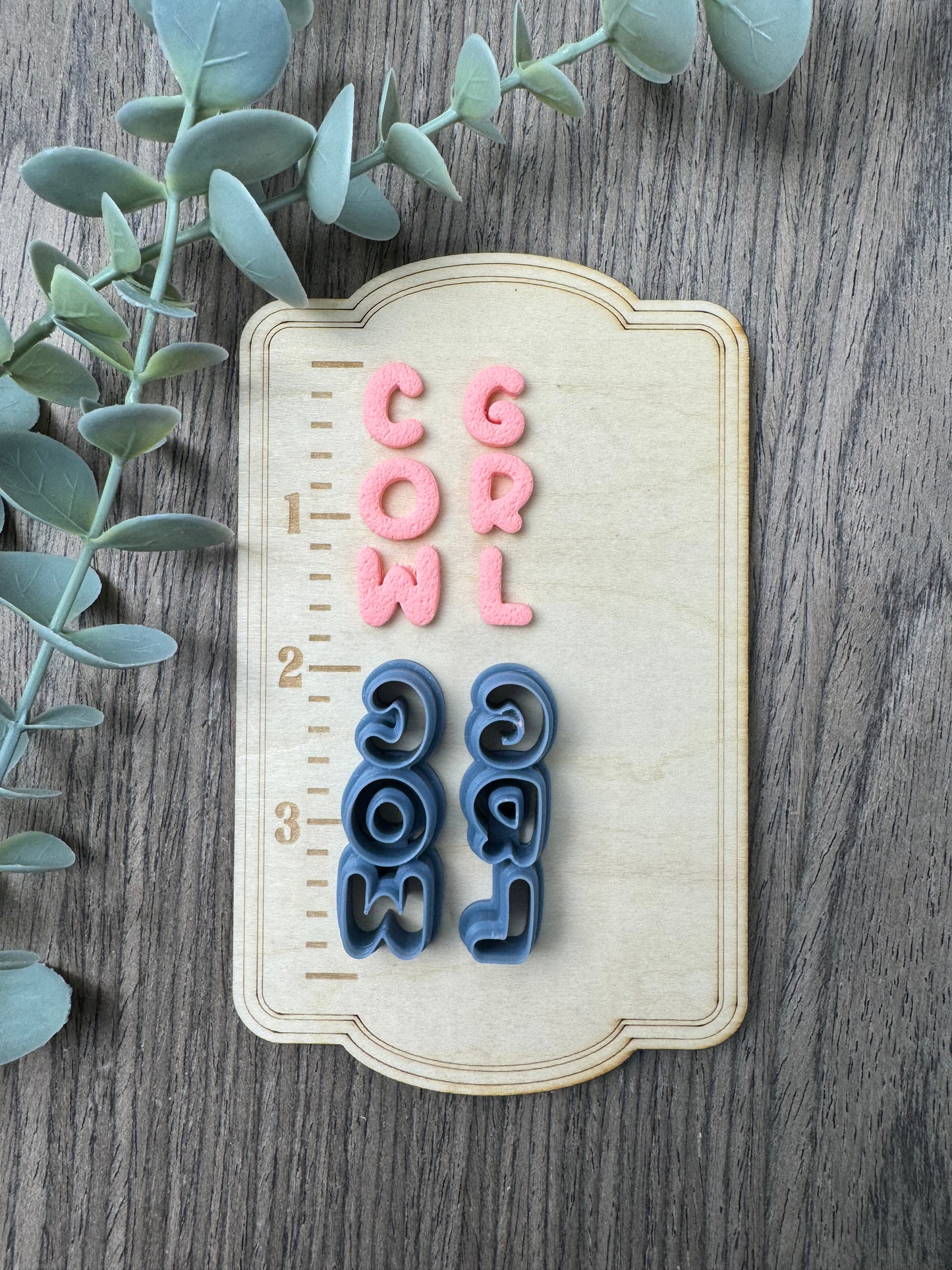 COW GRL Puffy Letters | Country Western Clay Cutters