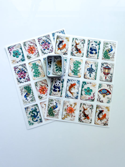 PCC 227 MAHJONG TILE & CUTTER SET | TRANSFER PAPER FOR POLYMER CLAY