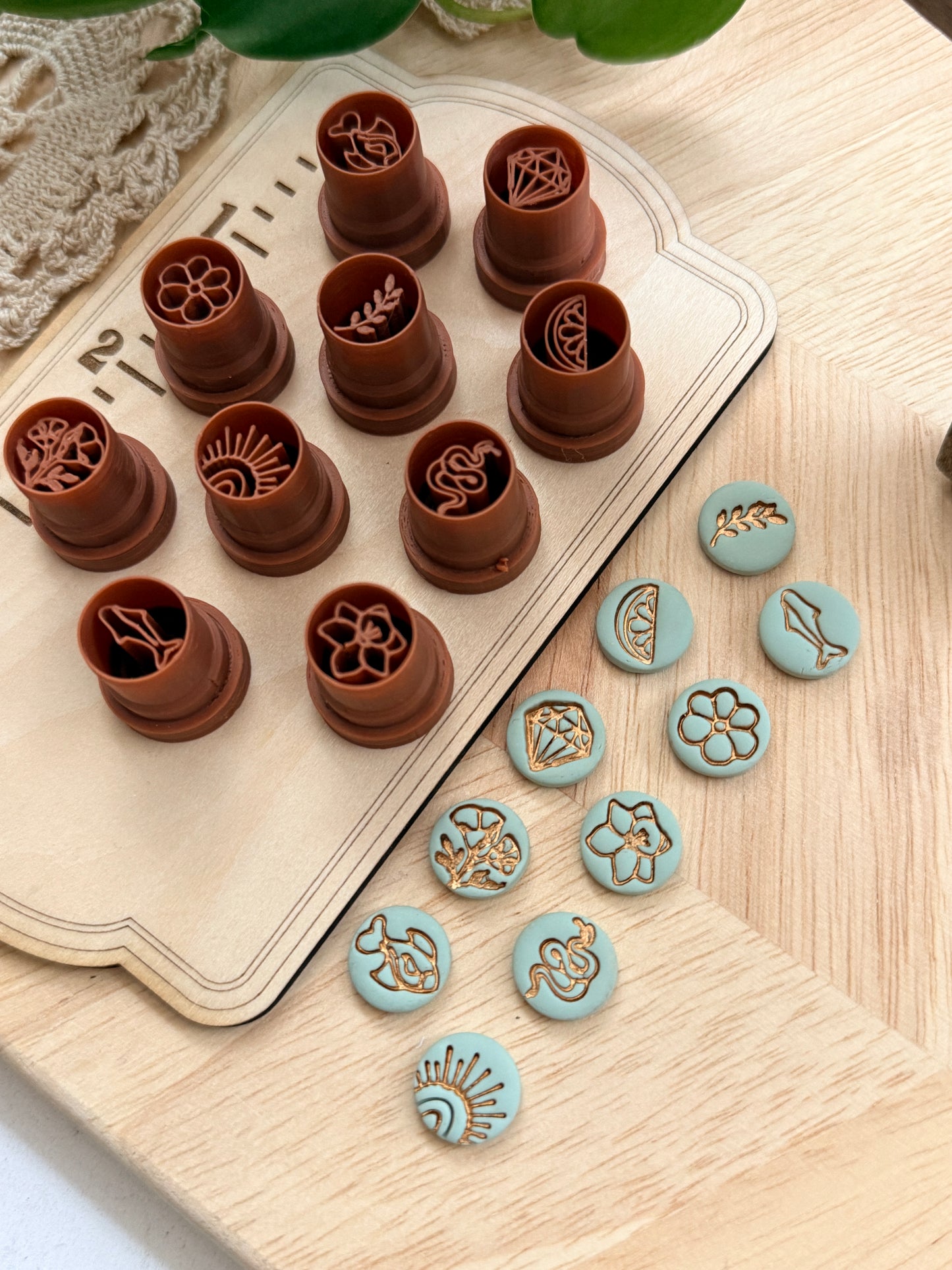 MINI ROUND IMPRINTED CHARM CUTTERS | CLAY CUTTERS | POLYMER CLAY CUTTERS