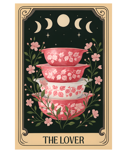 PYREX TAROT "THE LOVERS" TRANSFER PAPER & CUTTER | TRANSFER PAPER | CLAY CUTTER