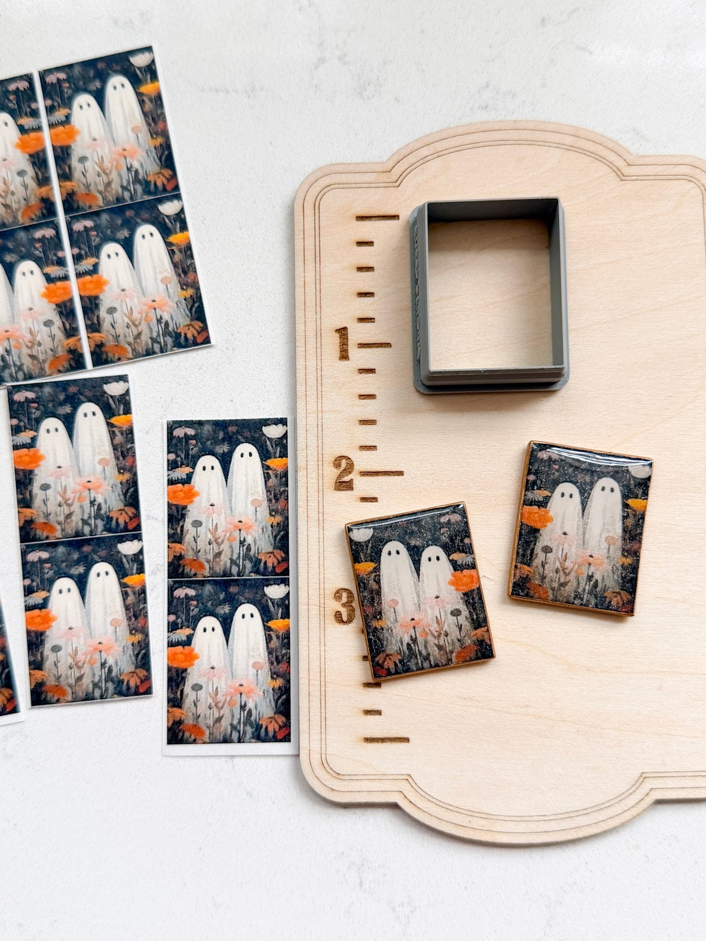 PCC 249 GHOST OIL PAINTING TRANSFER PAPER CUTTER BUNDLE | TRANSFER PAPER FOR POLYMER CLAY