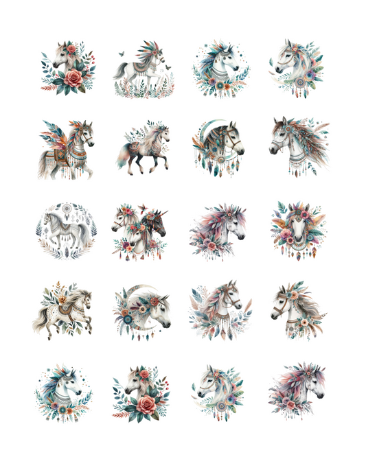 PCC 2068 BOHO HORSE Transfer Paper | THE CHARM BAR