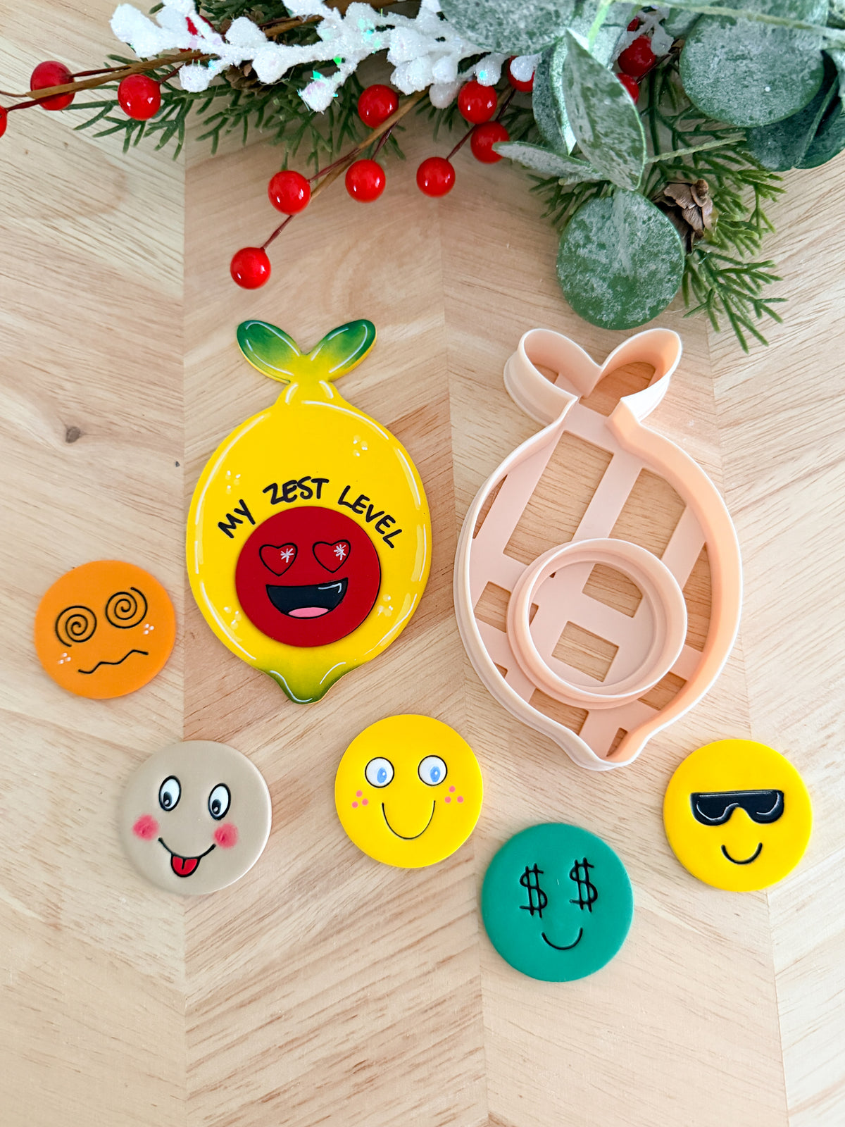 LEMON MOOD MAGNET CLAY CUTTER SET | POLYMER CLAY CUTTER
