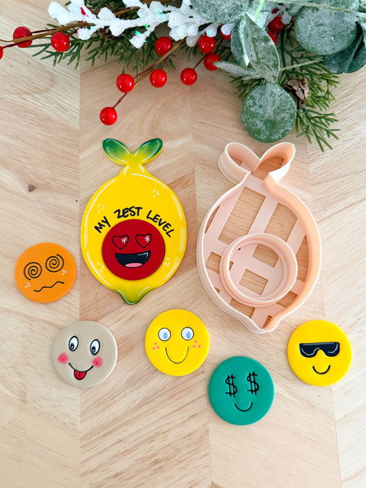 LEMON MOOD MAGNET CLAY CUTTER SET | POLYMER CLAY CUTTER