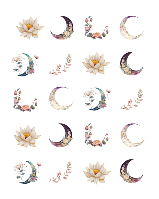PCC 2121 BOHO CRESCENT MOONS Transfer Paper | THE CHARM BAR