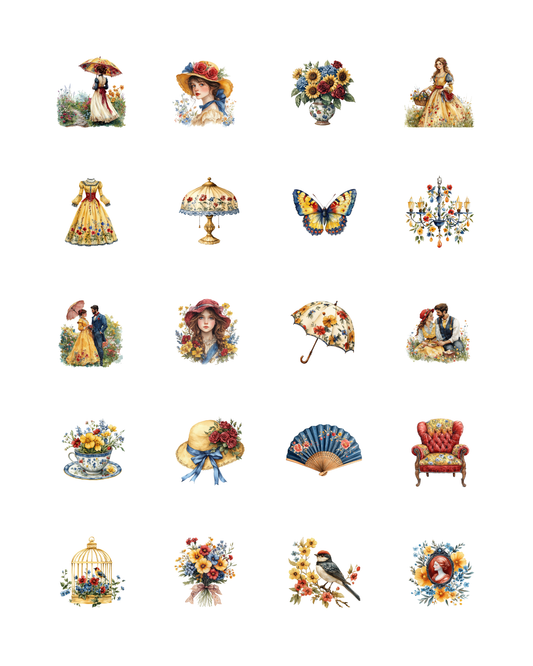 PCC 2130 VICTORIAN SPRING Transfer Paper | THE CHARM BAR