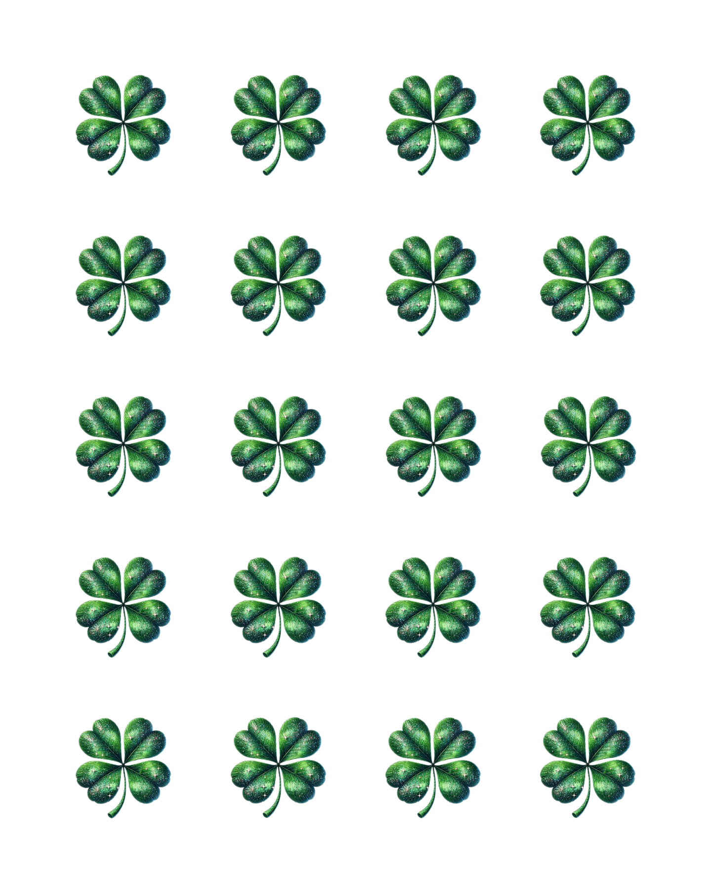 PCC 2135 FOUR LEAF CLOVERS Transfer Paper | THE CHARM BAR